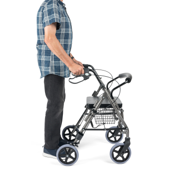 LUCY - Podpórka czterokołowa aluminiowa z podparciem na nogi 2